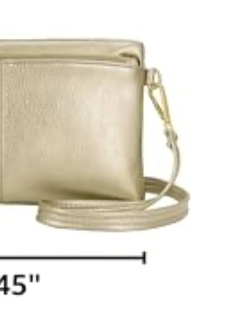 Triple Zip Small Crossbody Bag Lightweight Vegan Leather Wristlet Clutch with